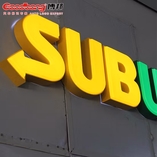 フロントリットアクリル広告電子看板照らされた壁 3D LED チャネルハローレタリングサイン