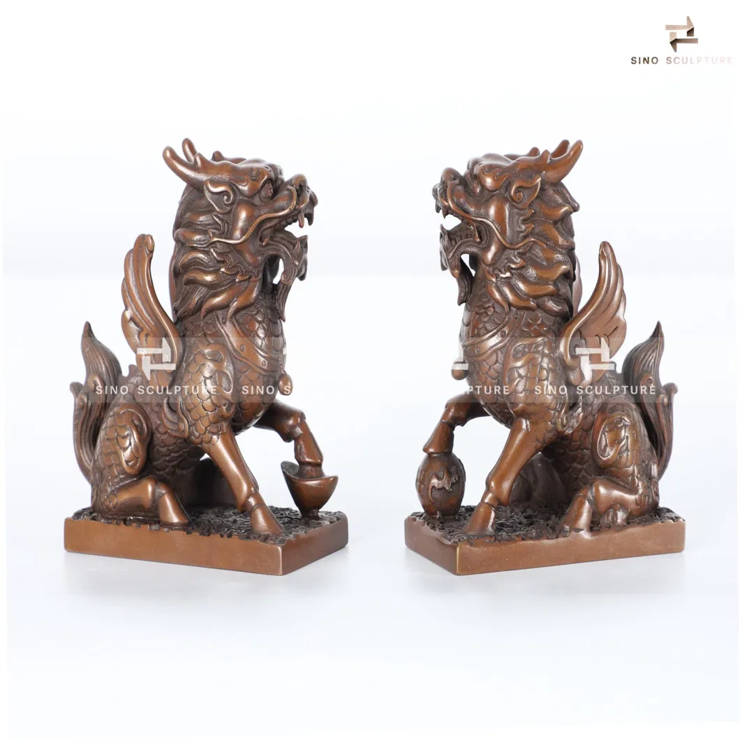 Copper Kirin Ornament Sculpture